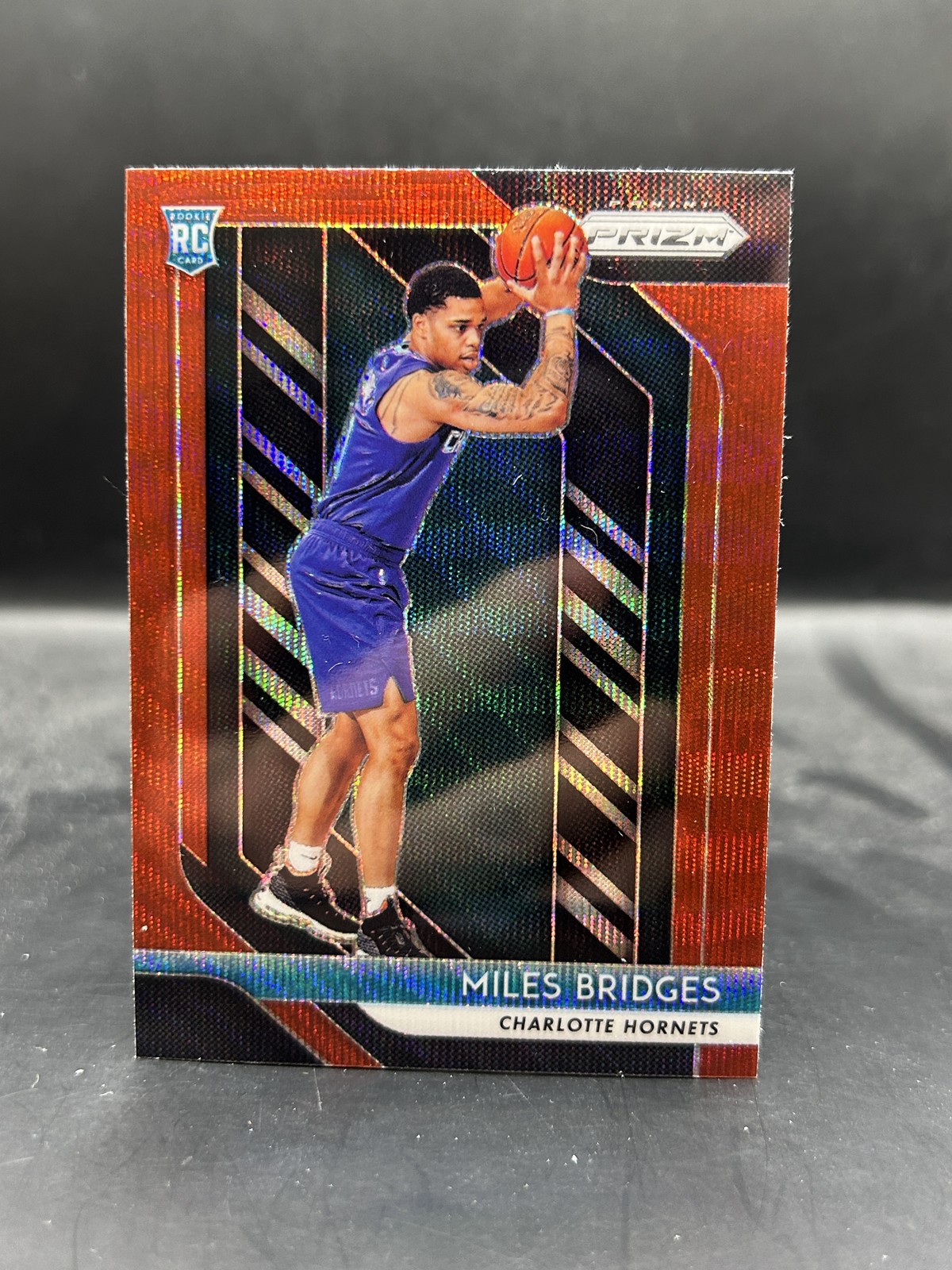 2018-19 Panini Prizm #278 Miles Bridges Prizms Ruby Wave RC
