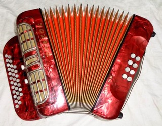 MADE IN GERMANY HOHNER C/F CLUB III M DIATONIC BUTTON ACCORDION CASE STRAPS