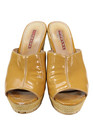 Prada Sport Womens Patent Leather Platform Mule Heels Beige Size 36 6 — photo 2