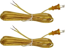 Transparent Gold Lamp Cord - 8 Foot Long, SPT-1 18 Gauge, UL Listed Power Cord 2