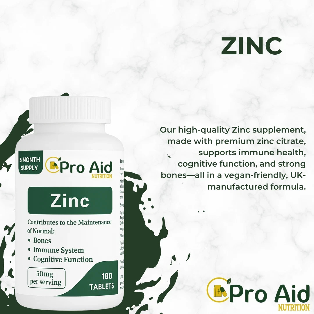 ZINC Tablets Supplement 50mg 180 Pack IMMUNE & SEXUAL Health MADE IN UK