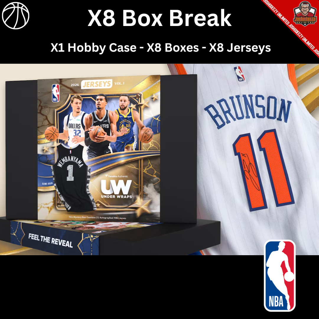Nba Fanatics Fanatics Under Wraps 2026 NBA Jerseys Vol. 1 X8 Box Case PYT #1806