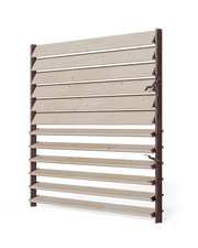 WOODINO Set ferramenta per negozio da giardino 109 cm acciaio - 12 tavole lamelle persiane