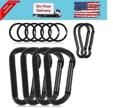 Carabiner Clip, 4 Pack, 850lbs 3" Heavy Duty Caribeaners for Hammocks, Campin...