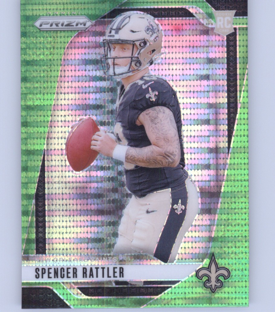 2024 Panini Prizm #388 Spencer Rattler Neon Green Pulsar
