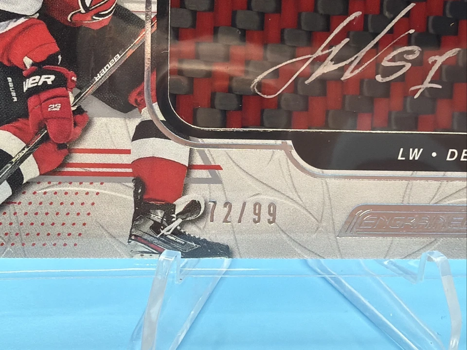 19-20 UD Engrained Red Rookie Signature Shots RSS-NG Nikita Gusev /99 - Image 3 of 3