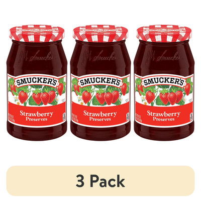 (3 pack) Smucker's Strawberry Preserves, 18-Ounce