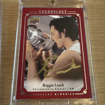 REGGIE LEACH 2018/19 UPPER DECK RED BORDER CHRONOLOGY GOLD INK AUTOGRAPH AUTO 