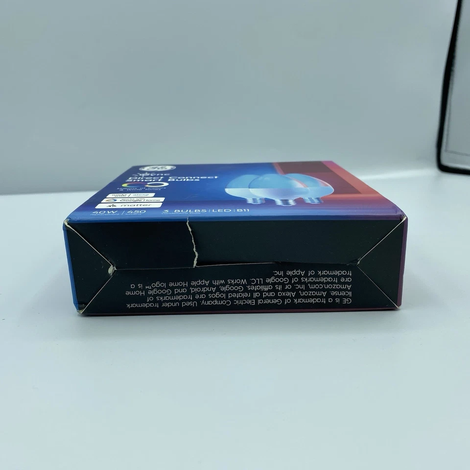 GE CYNC Smart Color Change Bulbs WiFi Compatible w Alexa & Google 40W B11 - Image 4 of 4