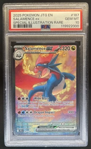 2025 Pokemon Journey Together Salamence ex #187/159 PSA 10 GEM MINT