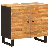Waschbeckenschrank Natur 62 X 33 X 58 Cm Massivholz Mango Badezimmerschrank Wasc