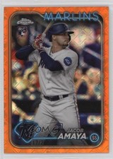 2024 Topps Chrome Logofractor Edition Orange Refractor 17/25 Jacob Amaya 13ql