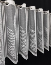 Scheibengardine Bistrogardine Jacquard Kurzgardine Küchengardine weiß