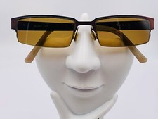 Vintage Bellagio B465 Bronze Metal Rectangle Sunglasses Japan FRAMES ONLY