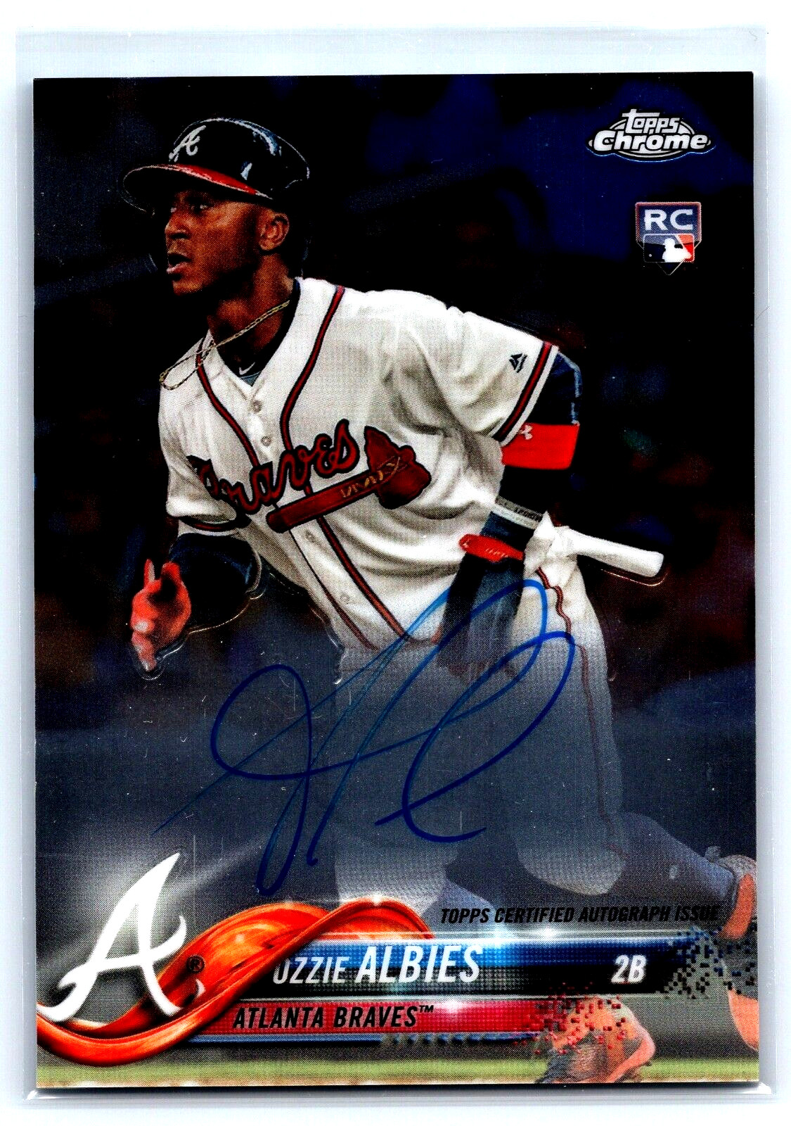 2018 Topps Chrome, #RA-OA, Ozzie Albies, Autograph Rookie