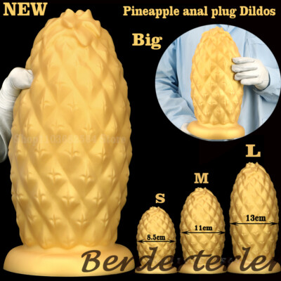 Super Big Pineapple Anal Plug Huge Dildo Suction Cup Ass Butt Plug Anal Sex  Toys