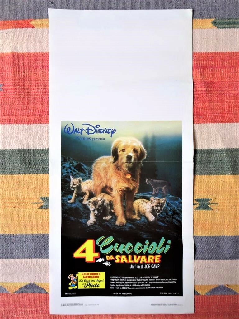 Locandina originale film 4 cuccioli da salvare (1987) - Regia di Joe Camp