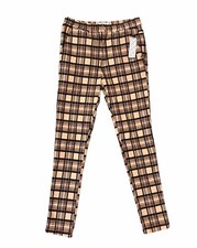 Urban Outfitters Tan Plaid Pants NWT Skinny Academia Preppy Women’s Sz M