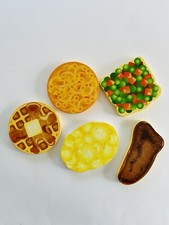 Melissa  Doug Wooden Food Lot Double Sided Burger Waffle Pancake Egg Fries Meat