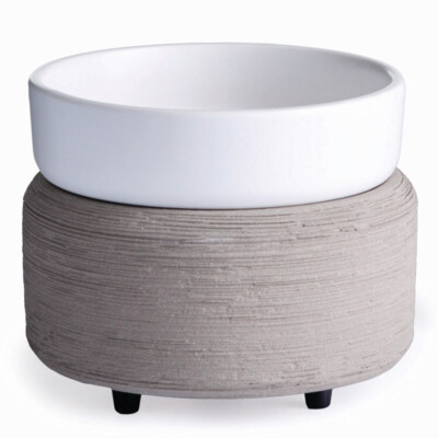 Elektrische Duftlampe Gray 2in1  für Duftwachs / Wax Melts und als Kerzenständer