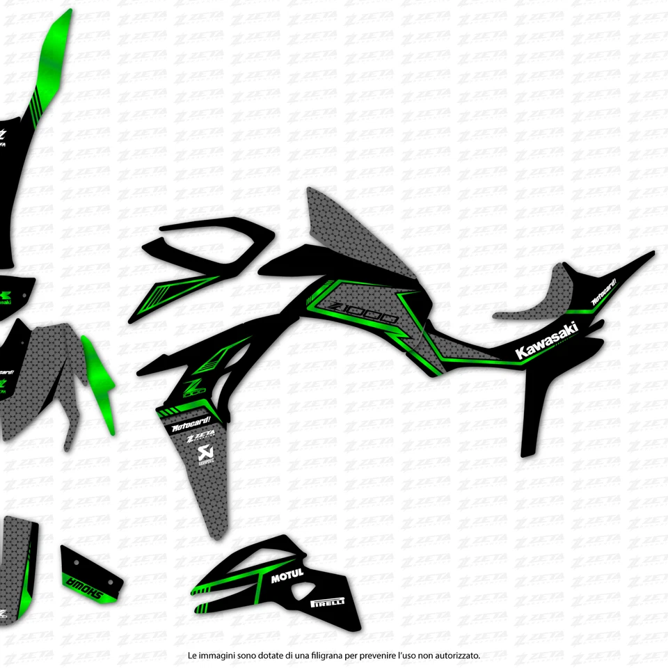 Kit de gráficos para KAWASAKI Z 1000 2014-2020 Foto 3 de 4