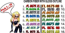 CARBON FIBER 2 COLOR CUSTOM JET SKI HULL SEA DOO REGISTRATION NUMBERS BOATS ID  