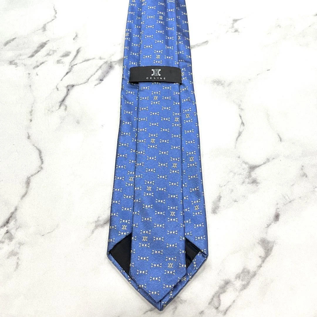 CELINE cravatta uomo seta originale usata cravatta abito classico lusso multicolore A16