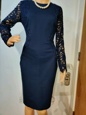 hobbs blue lace dress