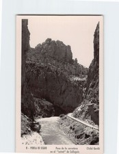 Postcard Paso de la carretera en el estret de Collegats Pobla de Segur Spain