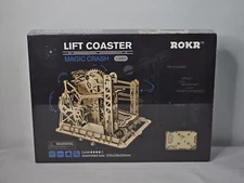 ROKR Magic Crash Lift Coaster LG503 3D Wooden Puzzle Model Kit Marbles Balls New