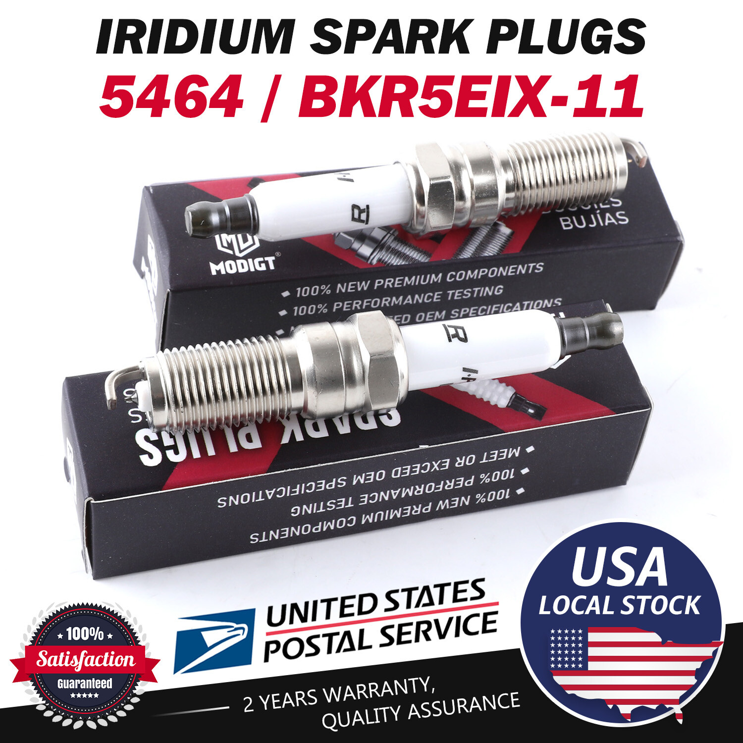 4pcs Fit NGK 5464 BKR5EIX-11 Iridium Spark Plugs for XP3926 XP3924DP2 XP3924