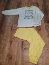 Kid's Boy's Vintage Snoopy Sunglasses White And Yellow Pajama Set RARE  170
