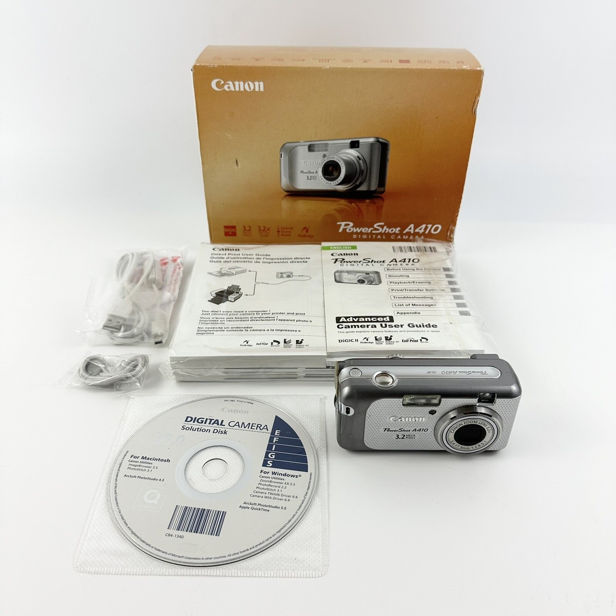 Canon PowerShot A410 Digital Camera Not Working/For Parts Error