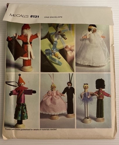 McCall's 8131 Vintage 80s Sewing Pattern Clothespin Christmas Tree Ornaments - Picture 5 of 8
