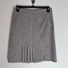Madison Studio Pleated Mini Skirt Gray Lined Women’s Size 8