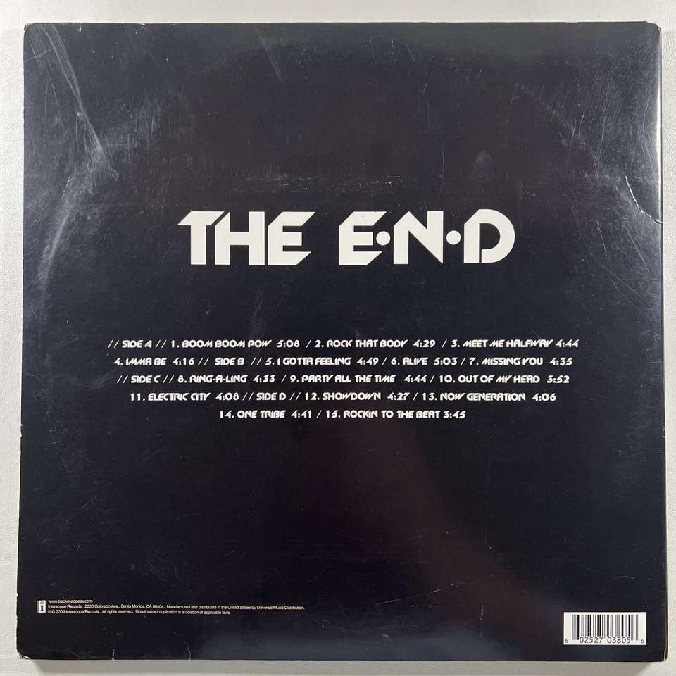 The Black Eyed Peas “The E.N.D.” 2LP/Interscope (EX) Four Autographs 180g 2009 - Image 2 of 4