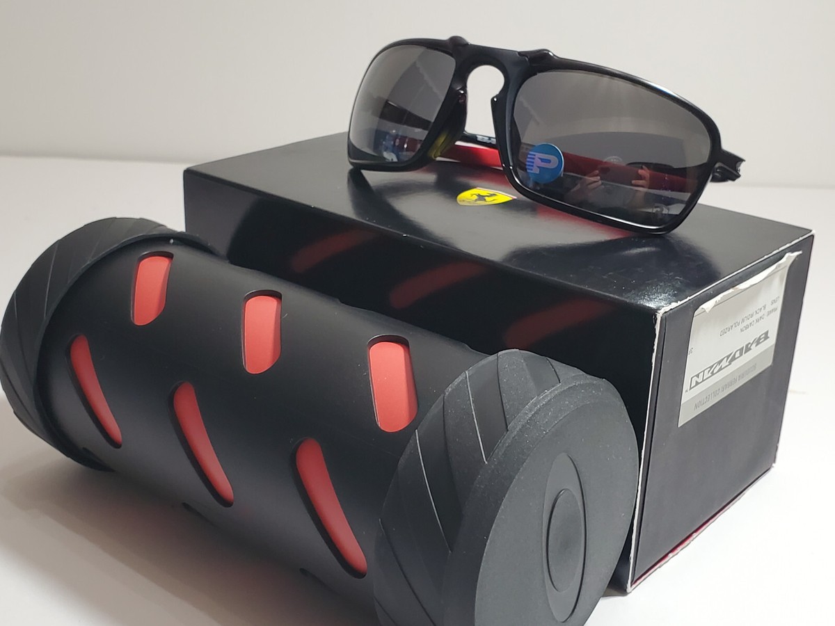 Oakley 6020-07 BADMAN Ferrari Sunglasses Dark Carbon / Blk Iridium