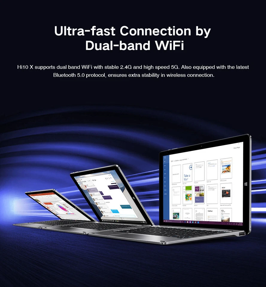 CHUWI 10.1" Hi10 X Tablet/Laptop 2 in 1 Windows 10 PC Intel N4120 6+128G 4 Core - Imagen 3 de 4