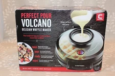 Chefman RJ04-4RV  Perfect Pour Volcano Belgian Waffle Maker NO Mess NEW Open Box