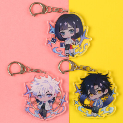 Shiguang Daili Ren Link Click Qiao Ling Cheng Xiaoshi Lu Guang Acrylic Keychain