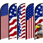 USA Windless Swooper Full Curve Flag Large US American Patriotic Banners
