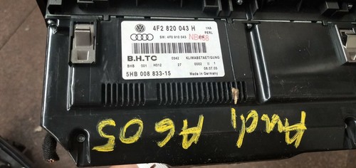 AUDI A6 2005 A/C HEATER CLIMATE CONTROLS UNIT 4F DIGITAL 4F2820043H 5HB00883315 - Picture 4 of 5