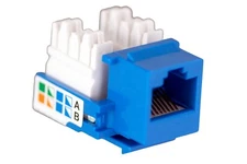 Cat5e Keystone Jacks in Blue 12 Pcs Pack Tuff Jacks Lifetime Warranty