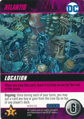 ATLANTIS DC Comics Deck Building Game card CRISIS 2