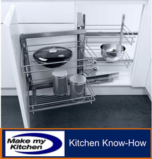 Magic Corner VS COR Fold Kitchen Pull Out Storage for 800mm Unit 400mm Door