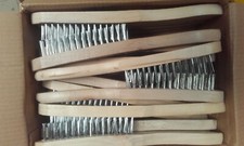 10 x BlueSpot 4 Row Wire Brush Zinc Plated Wood Handle Descaling Rust Cleaning