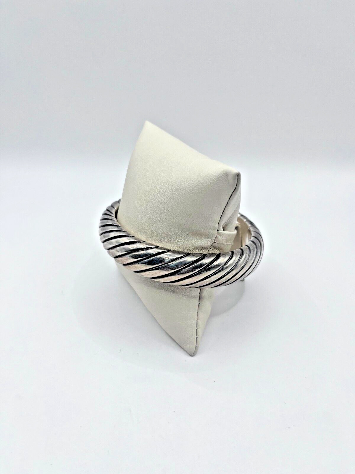 Sterling Silver Grooved Bangle - image 2
