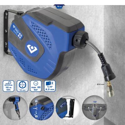 Automatischer Druckluftschlauch-Aufroller, Ø 8 mm x 10 m - Brilliant Tools BT161