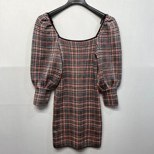 Zara Women Sweater Dress Size Medium Polyester Acrylic Blend Plaid M263 -19
