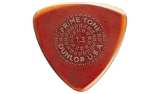 Dunlop 516 Primetone Small Tri Sculpted Plectra Guitar Pick w/Grip, 3-Pack - 1.3